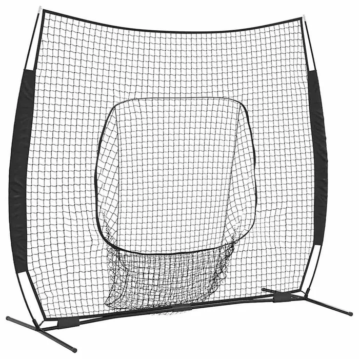 vidaXL Béisbol y Softbol Negro 250 x 106 x 209 cm Poliéster