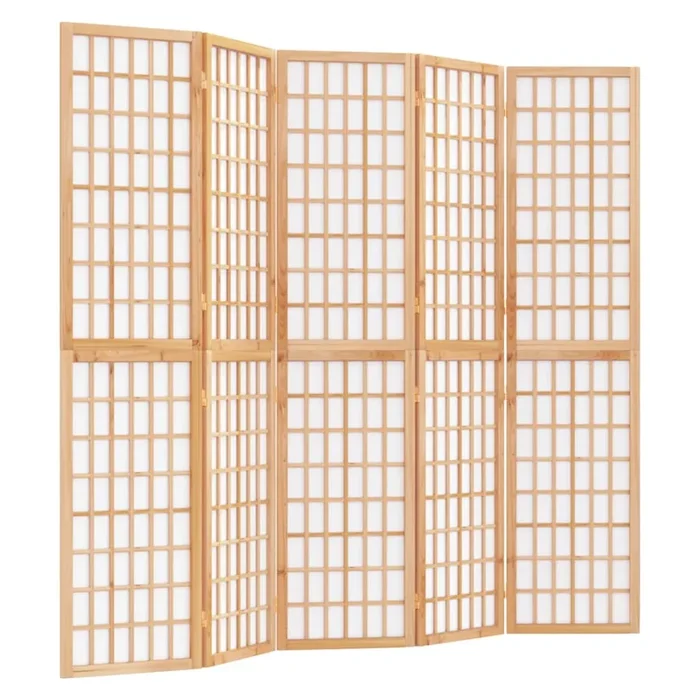 vidaXL Biombo plegable con 5 paneles estilo japonés 200×170 cm
