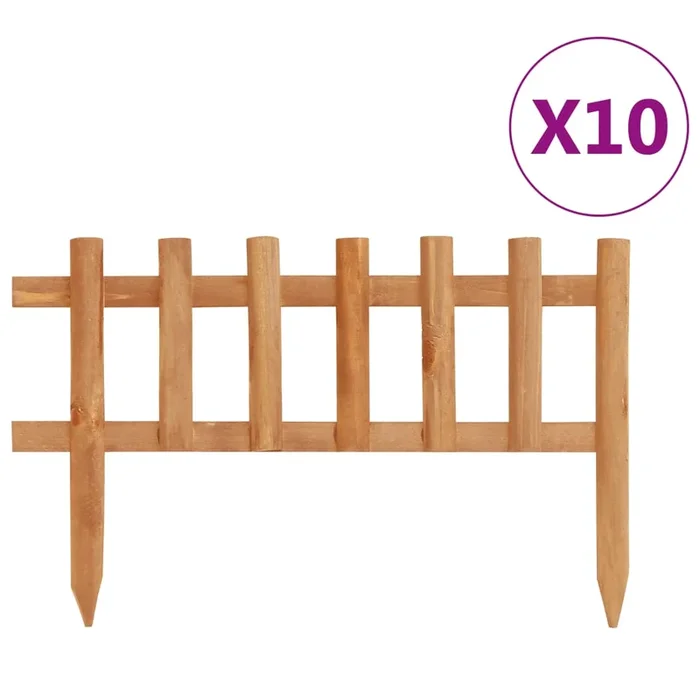 vidaXL Bordes de jardín 10 unidades madera de abeto 4,4 m (3)