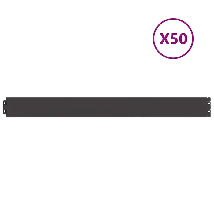 vidaXL Bordes para césped 50 uds acero laminado frío negro 10×103 cm