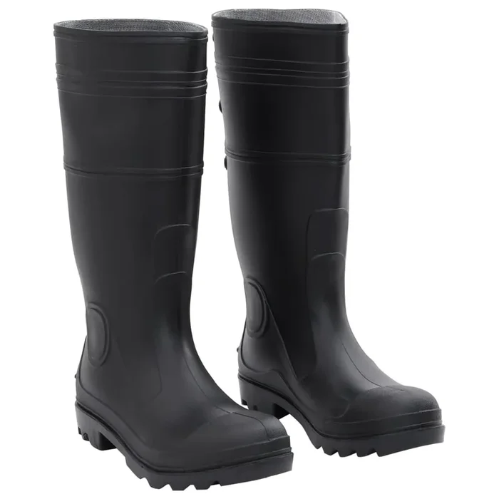 vidaXL Botas de agua negro número 43 PVC (2)