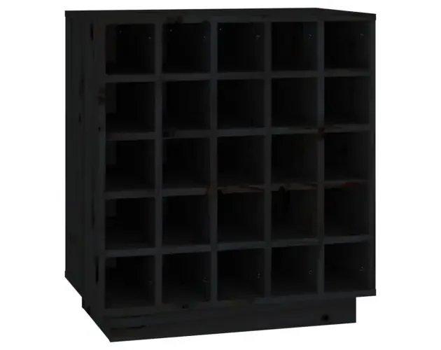 vidaXL botellero de madera maciza de pino negro 55,5x34x61 cm | Brico Depôt Popolare