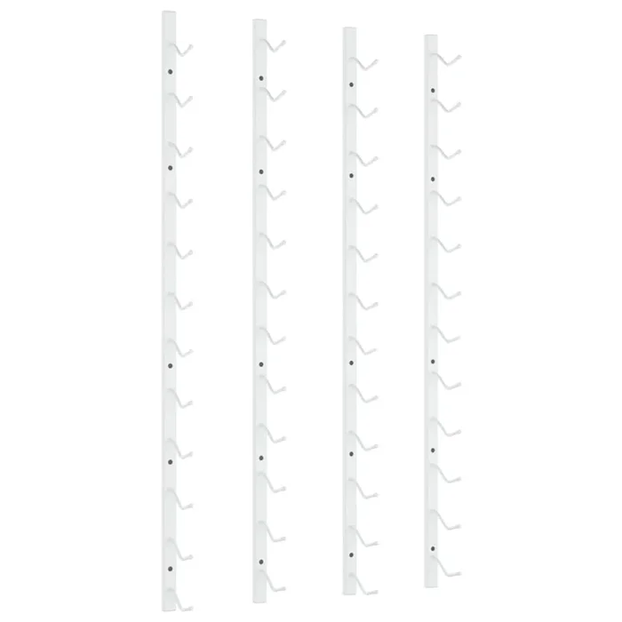 vidaXL Botellero de pared para 12 botellas 2 unidades hierro blanco
