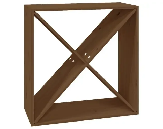 vidaXL botellero madera maciza de pino marrón miel 62x25x62 cm | Brico Depôt Di Marca