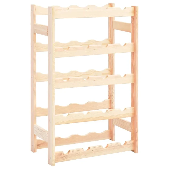 vidaXL Botellero para 20 botellas de madera de pino