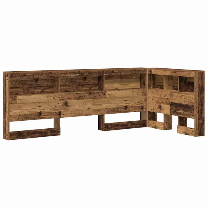 vidaXL Cabecera de almacenamiento con estante Madera vieja 100 cm