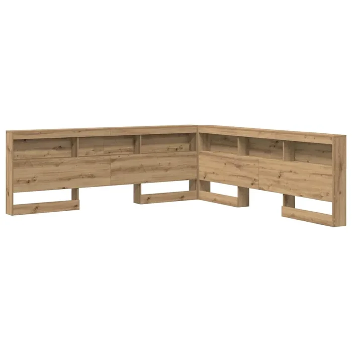 vidaXL Cabecera de almacenamiento con estante Roble artisan 180 cm