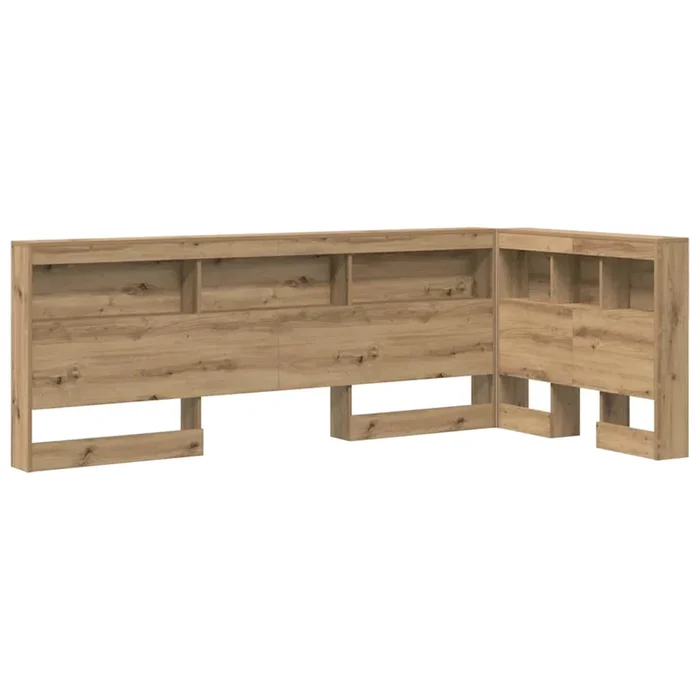 vidaXL Cabecera de almacenamiento con estante Roble artisan 80 cm