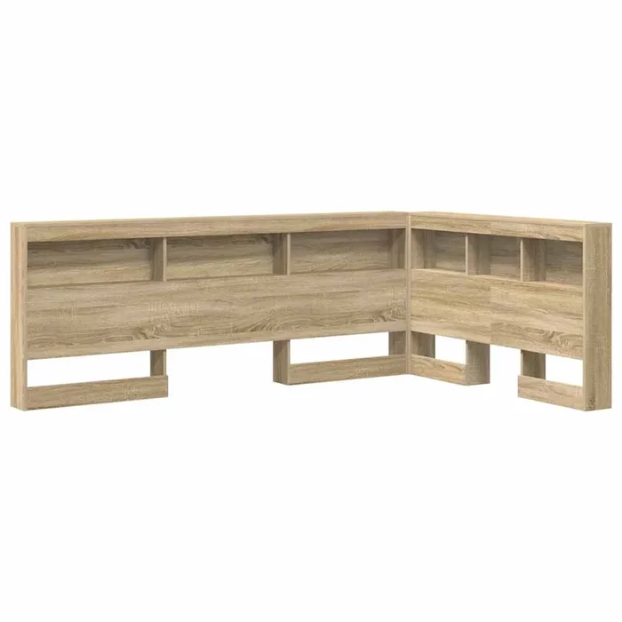 vidaXL Cabecera de almacenamiento con estante Roble Sonoma 120 cm (2)