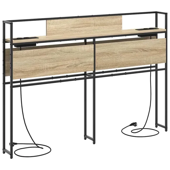 vidaXL Cabecera de almacenamiento con estante Roble Sonoma 150 cm