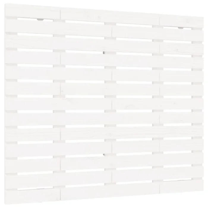 vidaXL Cabecero cama de pared madera maciza pino blanco 96x3x91,5 cm