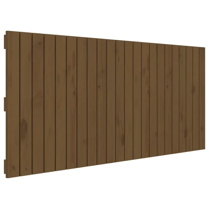 vidaXL Cabecero cama pared madera maciza pino marrón miel 140x3x60 cm