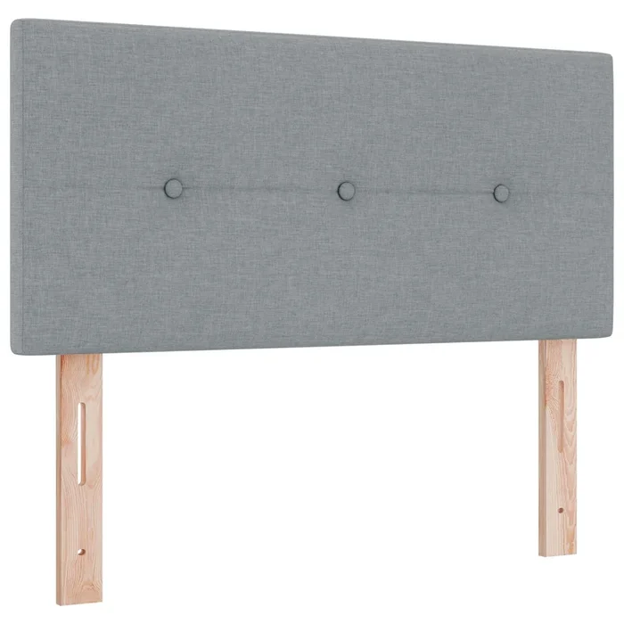 vidaXL Cabecero con cabecera Manual Gris claro 100 cm tela