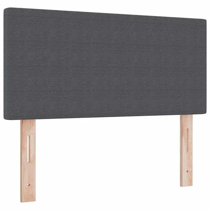 vidaXL Cabecero con cabecera Manual Gris oscuro 100 cm Tela de Rayas