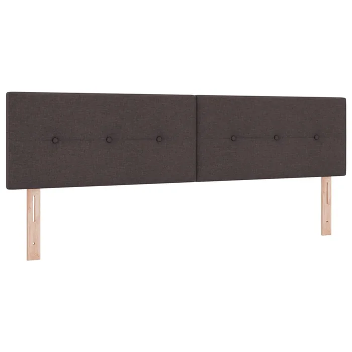vidaXL Cabecero con cabecera Manual Marrón oscuro 180 cm tela