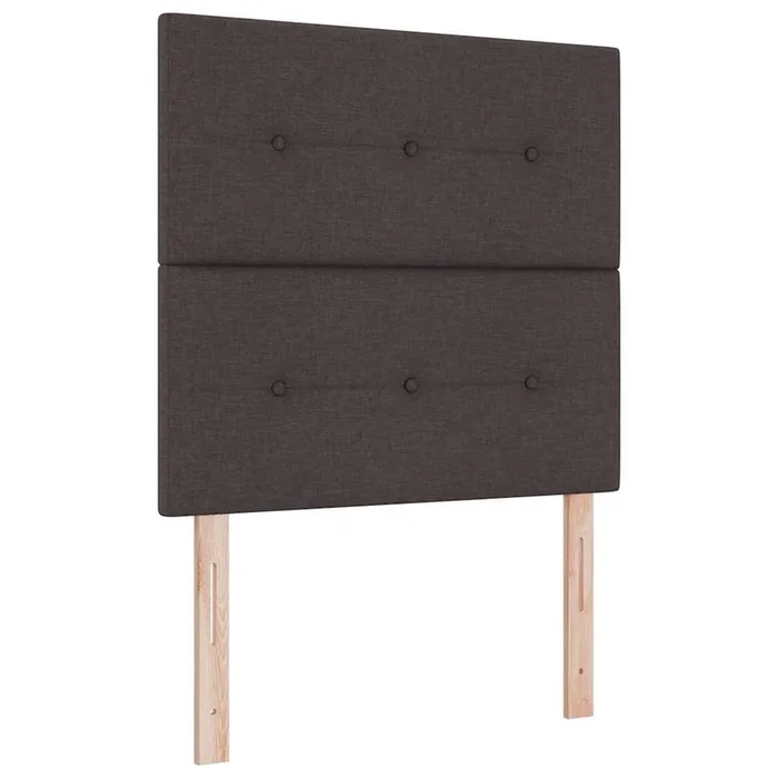 vidaXL Cabecero con cabecera Manual Marrón oscuro 90 cm tela