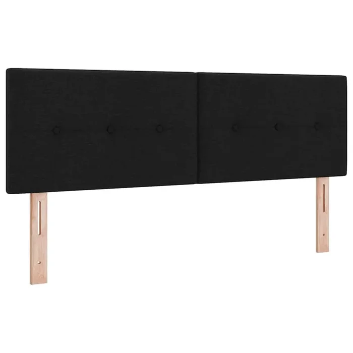 vidaXL Cabecero con cabecera Manual Negro 160 cm tela