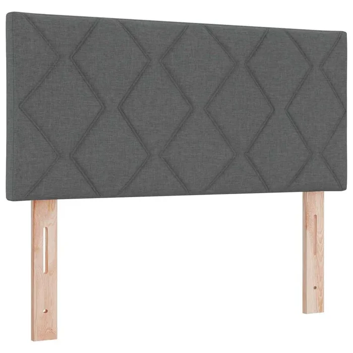 vidaXL Cabecero con luces de tiras LED con cabecera Gris 100 cm tela