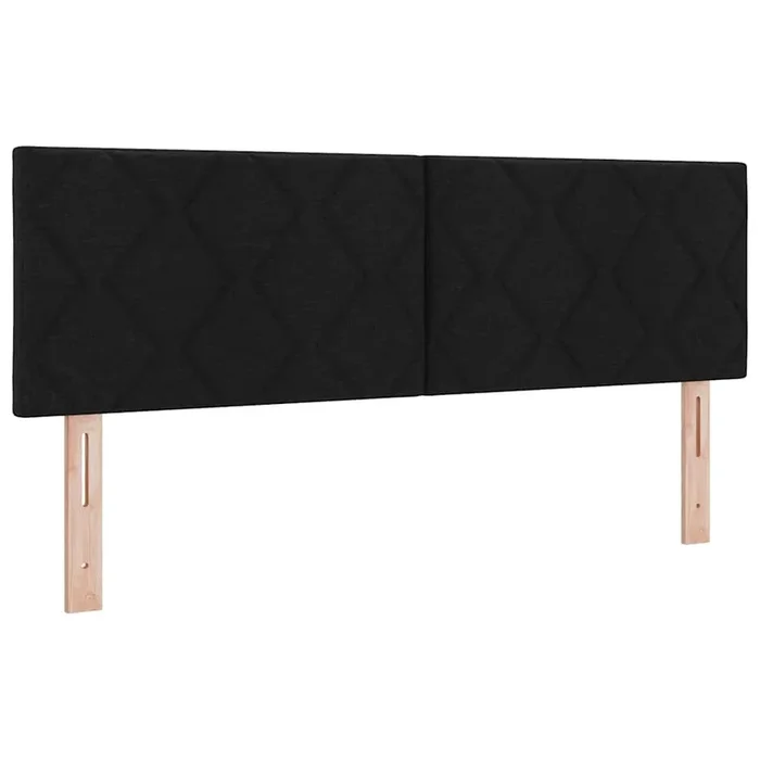 vidaXL Cabecero con luces de tiras LED con cabecera Negro 144 cm tela (2)