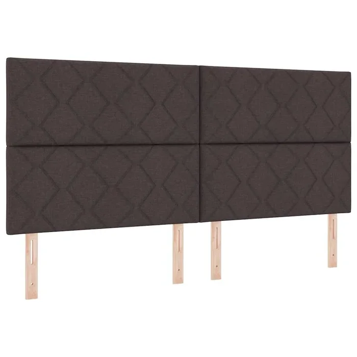 vidaXL Cabecero con luces de tiras LED Gris Claro 200 cm tela (2)