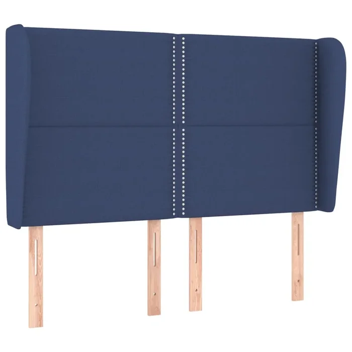 vidaXL Cabecero con orejas de tela azul 147x23x118/128 cm (3)