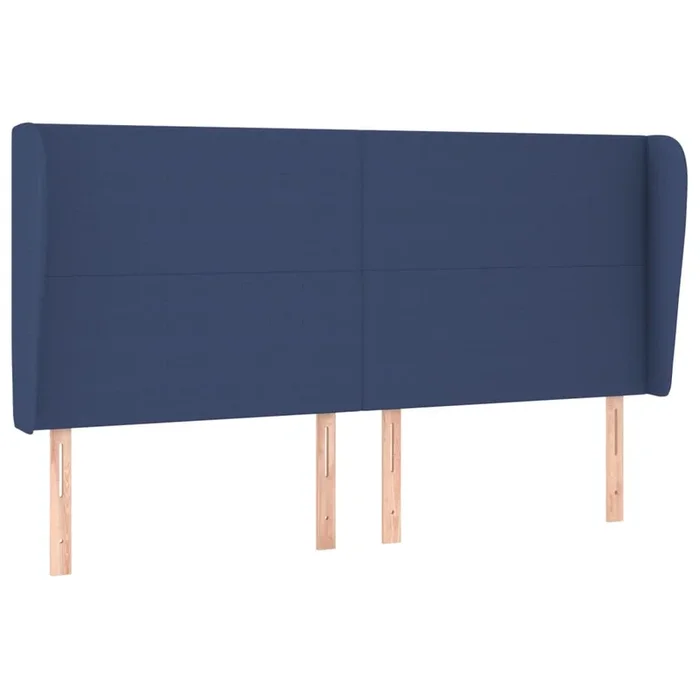 vidaXL Cabecero con orejas de tela azul 183x23x118/128 cm (6)