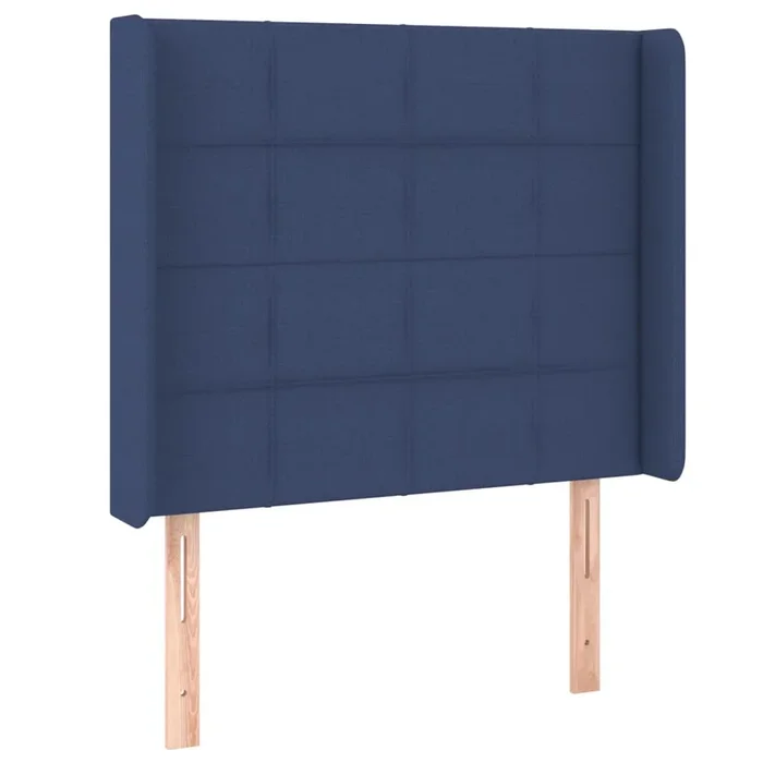 vidaXL Cabecero con orejas de tela azul 83x16x118/128 cm (3)
