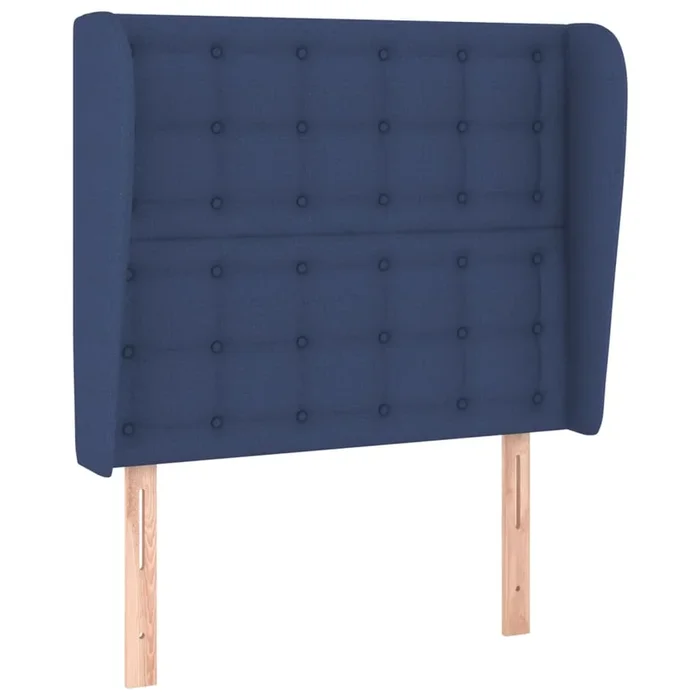 vidaXL Cabecero con orejas de tela azul 93x23x118/128 cm (2)