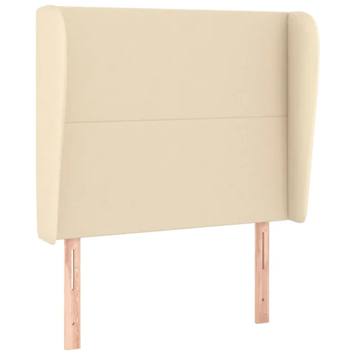 vidaXL Cabecero con orejas de tela color crema 103x23x118/128 cm (3)