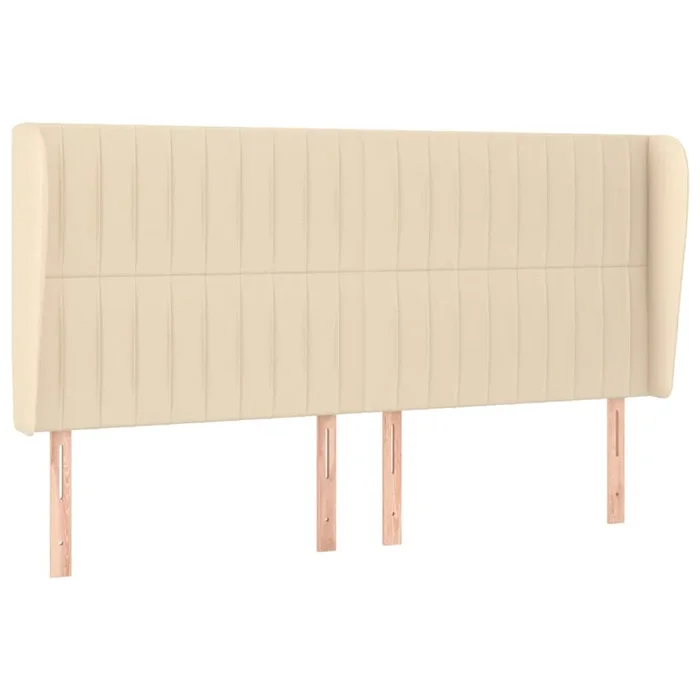 vidaXL Cabecero con orejas de tela color crema 163x23x118/128 cm (4)