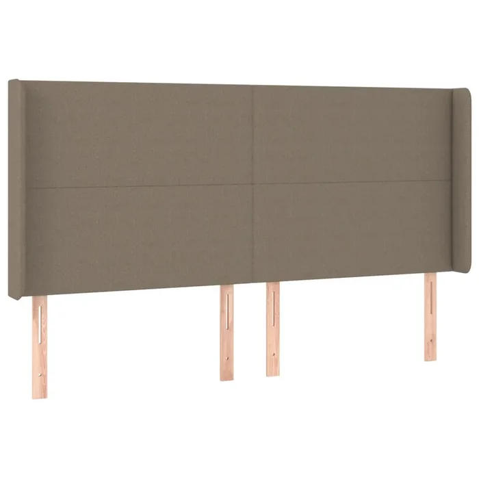 vidaXL Cabecero con orejas de tela gris taupe 163x16x118/128 cm (3)