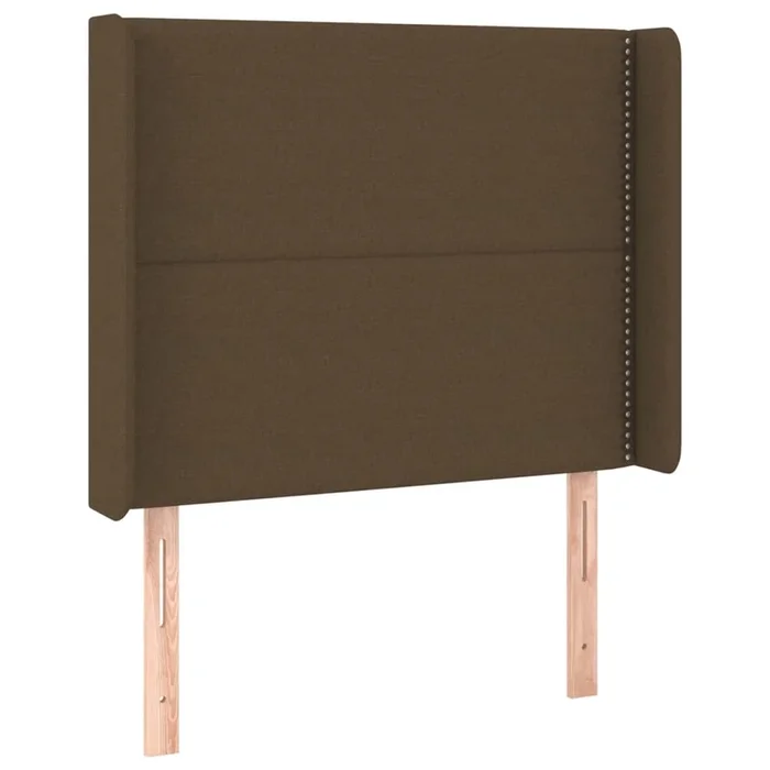 vidaXL Cabecero con orejas de tela marrón oscuro 83x16x118/128 cm (4)