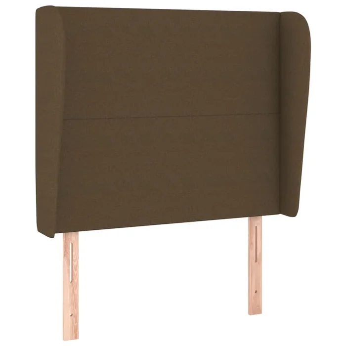 vidaXL Cabecero con orejas de tela marrón oscuro 83x23x118/128 cm (3)