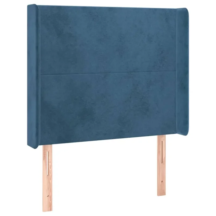 vidaXL Cabecero con orejas de terciopelo azul oscuro 103x16x118/128 cm (7)