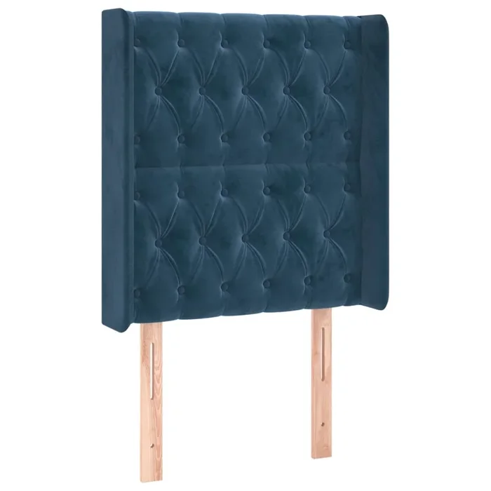 vidaXL Cabecero con orejas de terciopelo azul oscuro 83x16x118/128 cm (4)