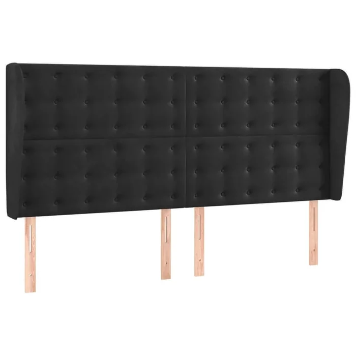 vidaXL Cabecero con orejas de terciopelo gris claro 183x23x118/128 cm (12)