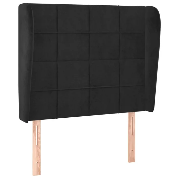 vidaXL Cabecero con orejas de terciopelo negro 83x23x118/128 cm (2)