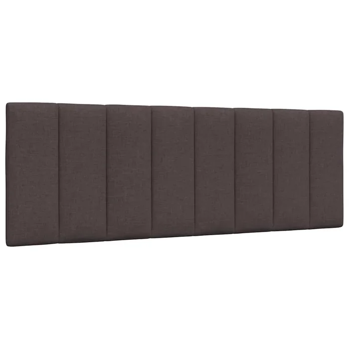 vidaXL Cabecero de cama acolchado Hanko tela marrón oscuro 140 cm