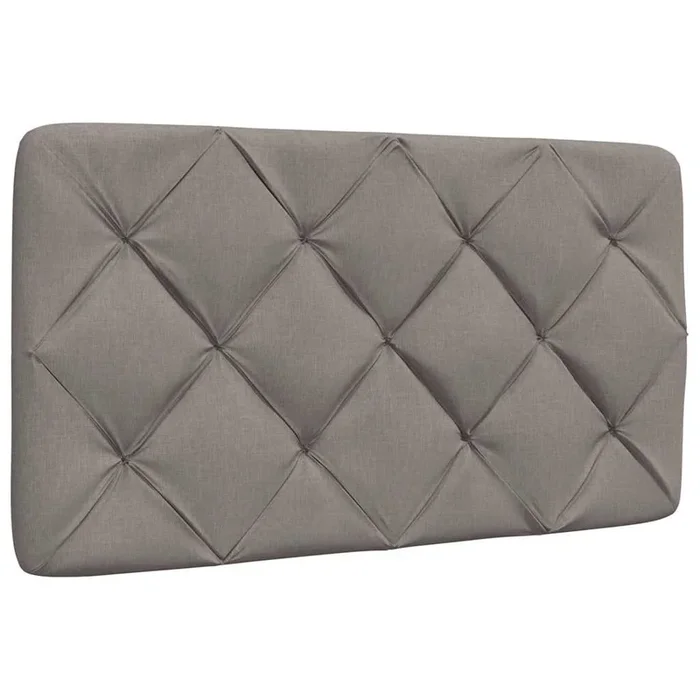 vidaXL Cabecero de cama acolchado tela gris taupé 80 cm
