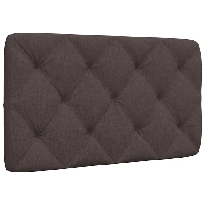 vidaXL Cabecero de cama acolchado tela marrón oscuro 80 cm