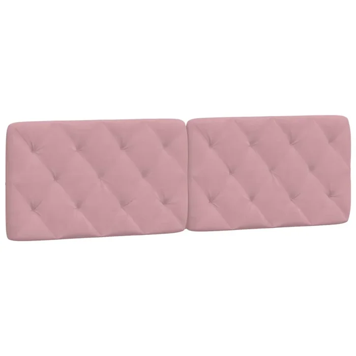 vidaXL Cabecero de cama acolchado terciopelo rosa 160 cm