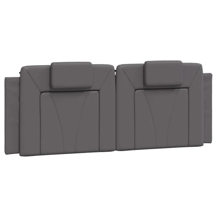vidaXL Cabecero de cama acolchado Viana cuero sintético gris 140 cm