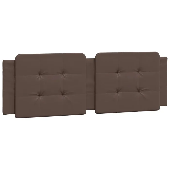 vidaXL Cabecero de cama acolchado Zadar cuero sintético marrón 160 cm