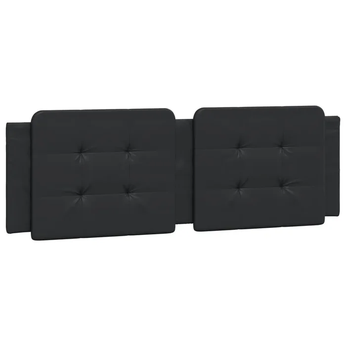 vidaXL Cabecero de cama acolchado Zadar cuero sintético negro 160 cm