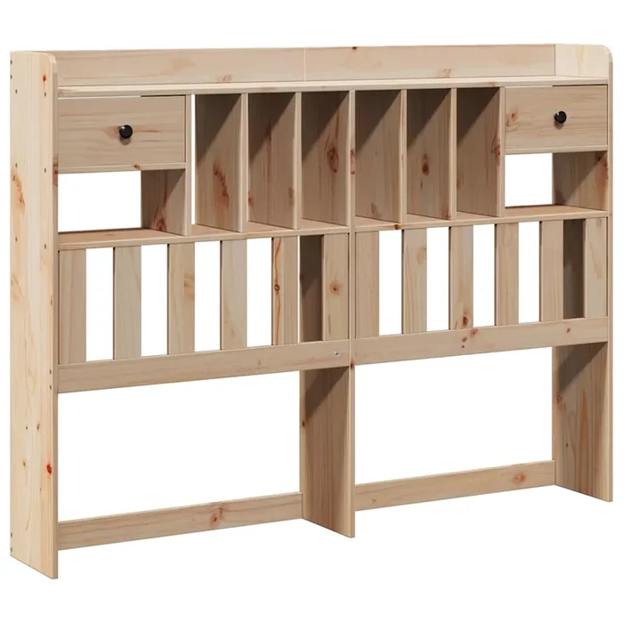 vidaXL Cabecero de cama con almacenaje madera maciza de pino 140 cm (2)