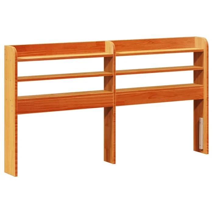 vidaXL Cabecero de cama con estantes madera maciza pino marrón 160 cm