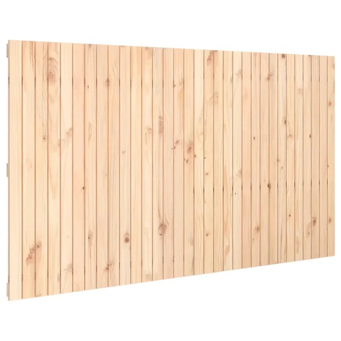 vidaXL Cabecero de cama de pared madera maciza de pino 204x3x110 cm