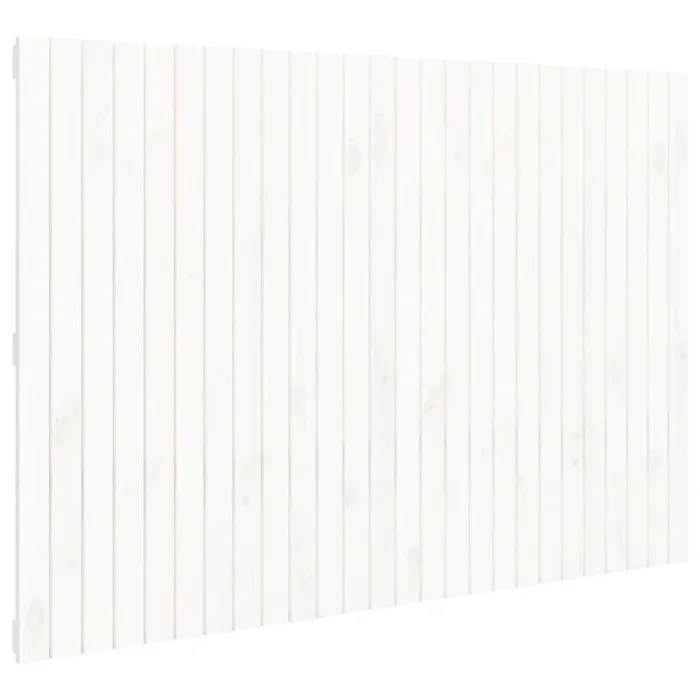 vidaXL Cabecero de cama de pared madera maciza pino blanco 166x3x110cm