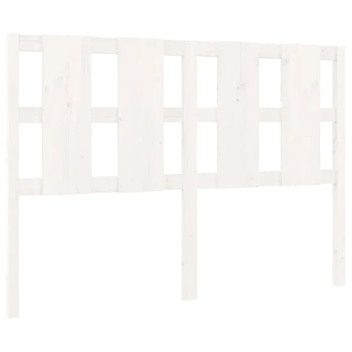 vidaXL Cabecero de cama madera maciza de pino blanco 125,5x4x100 cm (4)