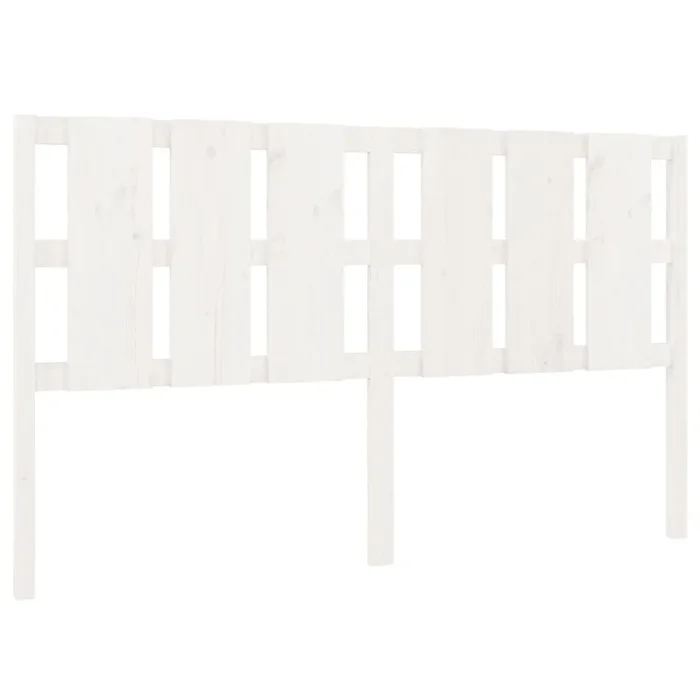 vidaXL Cabecero de cama madera maciza de pino blanco 165,5x4x100 cm (3)